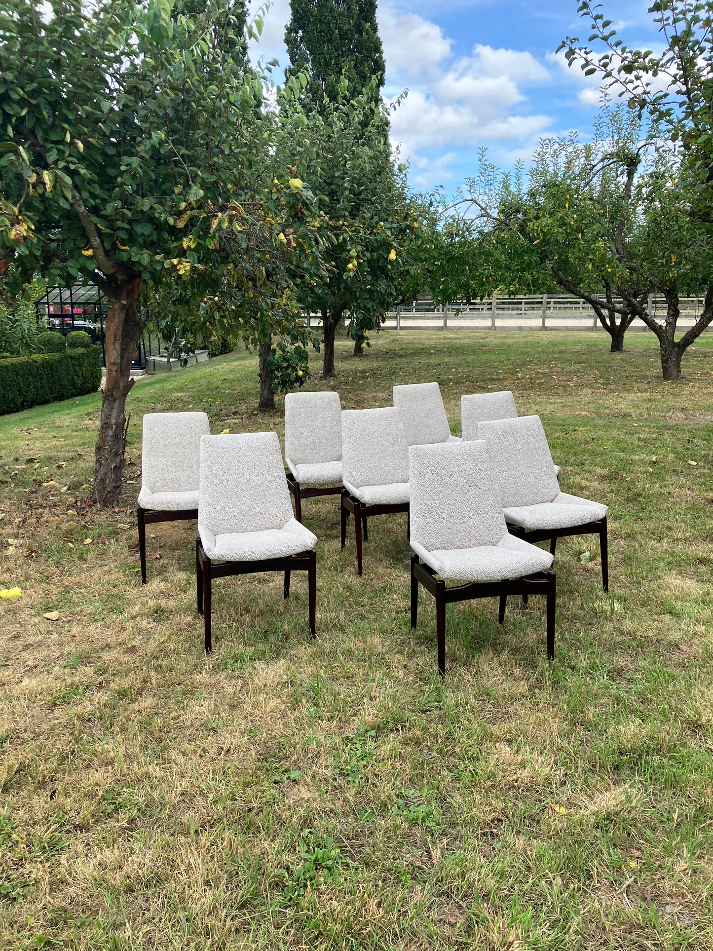 Mid Century Rosewood Hamilton Dining Chairs By Robert Heritage For Archie Shine, Set Of 8 - Pending A10 certificate