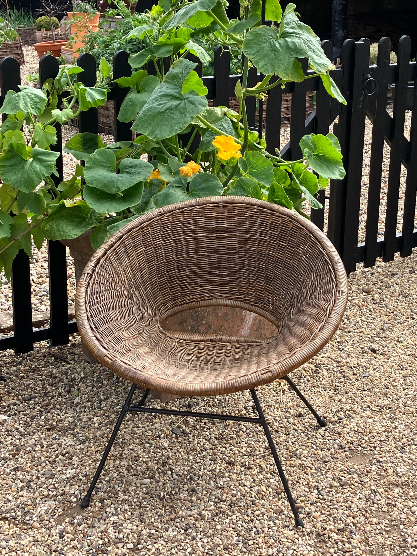 Hollywood Regency Rattan Armchair by Janine Abraham and Dirk Jan Rol