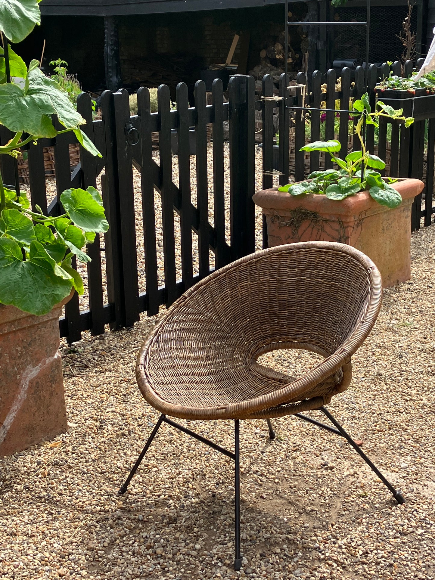 Hollywood Regency Rattan Armchair by Janine Abraham and Dirk Jan Rol
