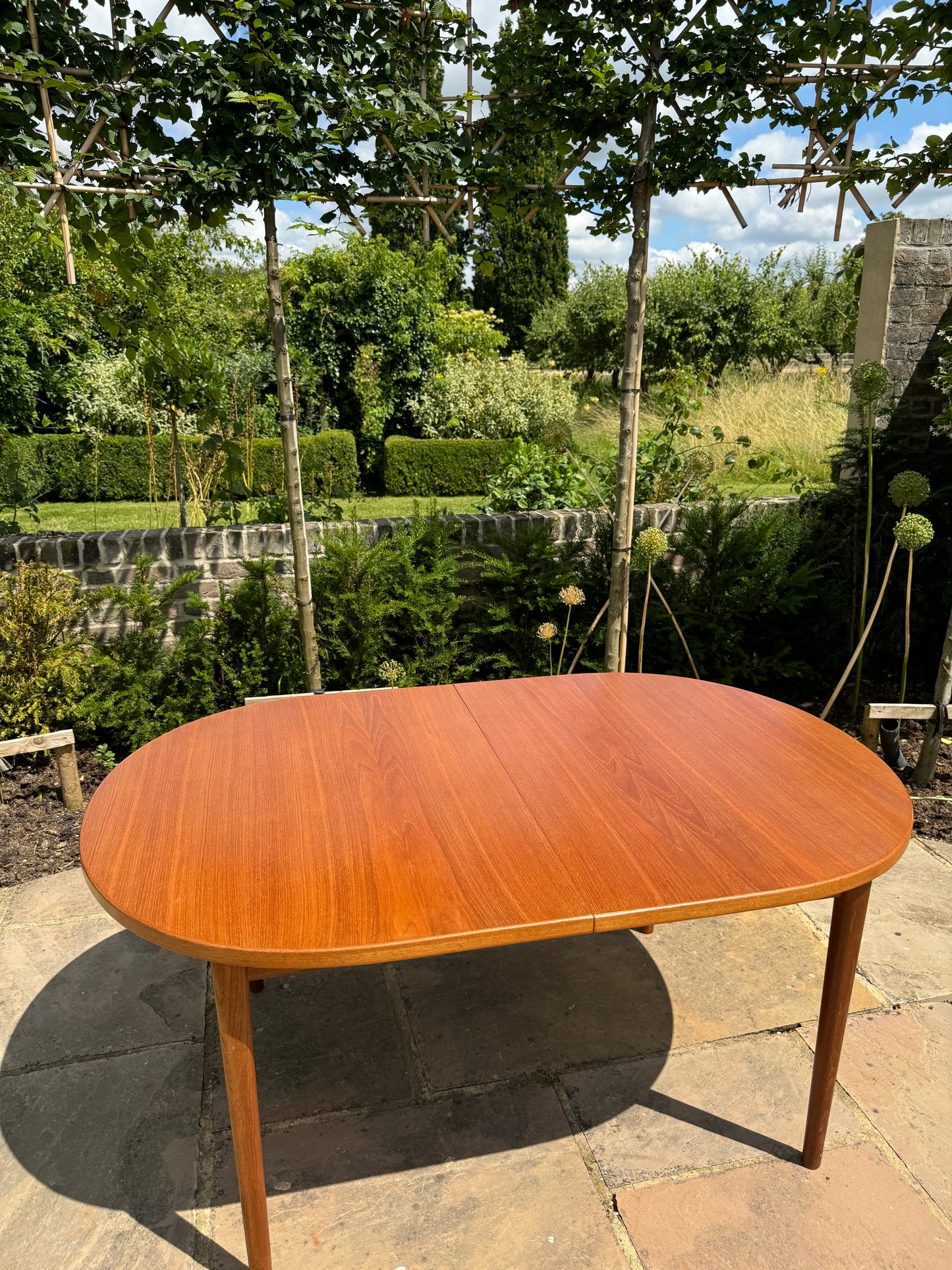 Mid Century Modern Extending Teak Table by Nils Jonsson for Hugo Troeds with 8 'Lis' Chairs by Niels Koeofoed for Mobelfabrik Dining Set