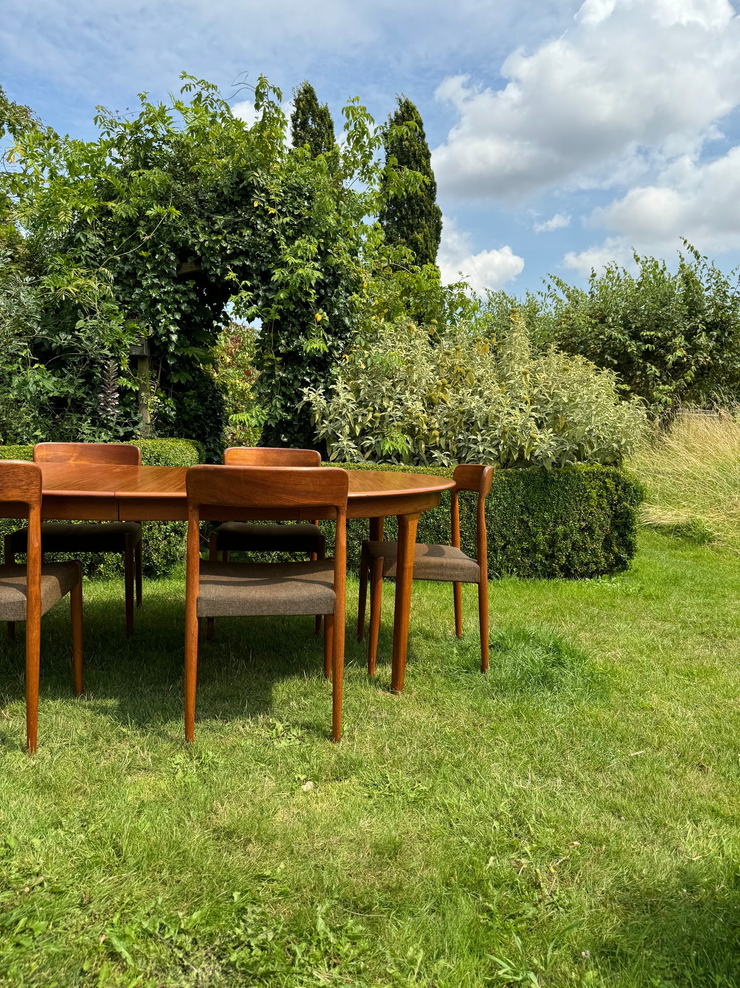 Vintage Mid Century Modern Danish Teak Dining Set with 6 chairs by Svend Åage Madsen