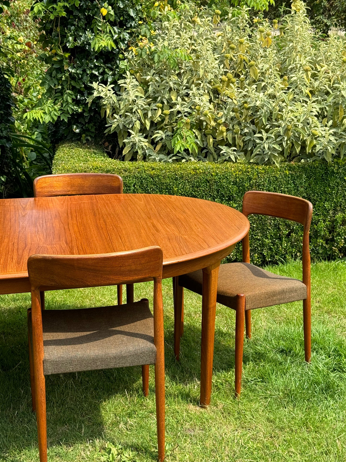 Vintage Mid Century Modern Danish Teak Dining Set with 6 chairs by Svend Åage Madsen