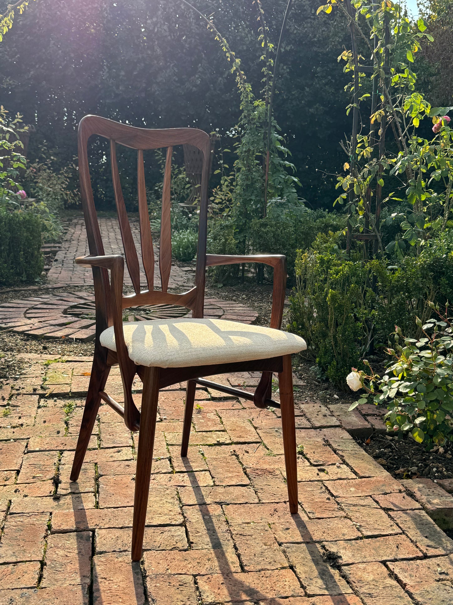 Mid Century Danish Rosewood Set Of Ten Danish Teak ‘Ingrid’ Dining Chairs By Niels Koefoed. Pending A10 certificate