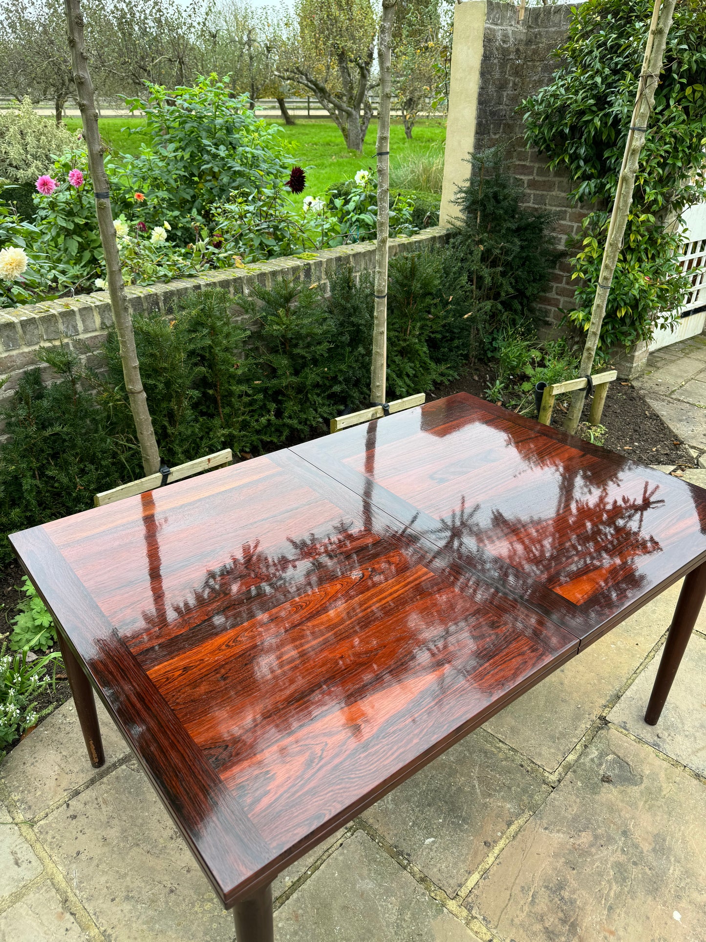 Mid Century Modern Danish Rosewood Extra Large Dining Table By H. W. Klein For Bramin Seats 10 - Pending A10 certificate