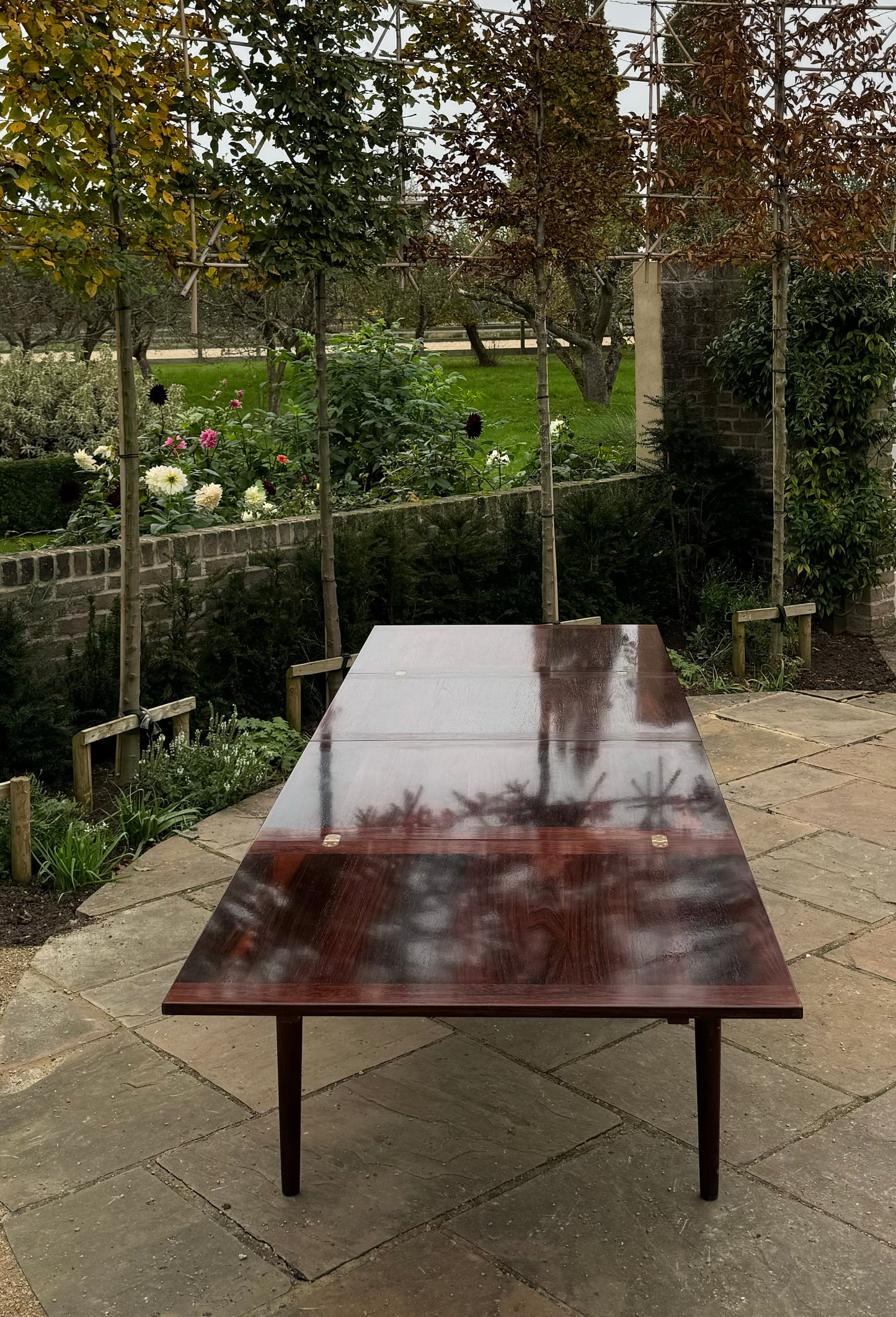 Mid Century Modern Danish Rosewood Extra Large Dining Table By H. W. Klein For Bramin Seats 10 - Pending A10 certificate