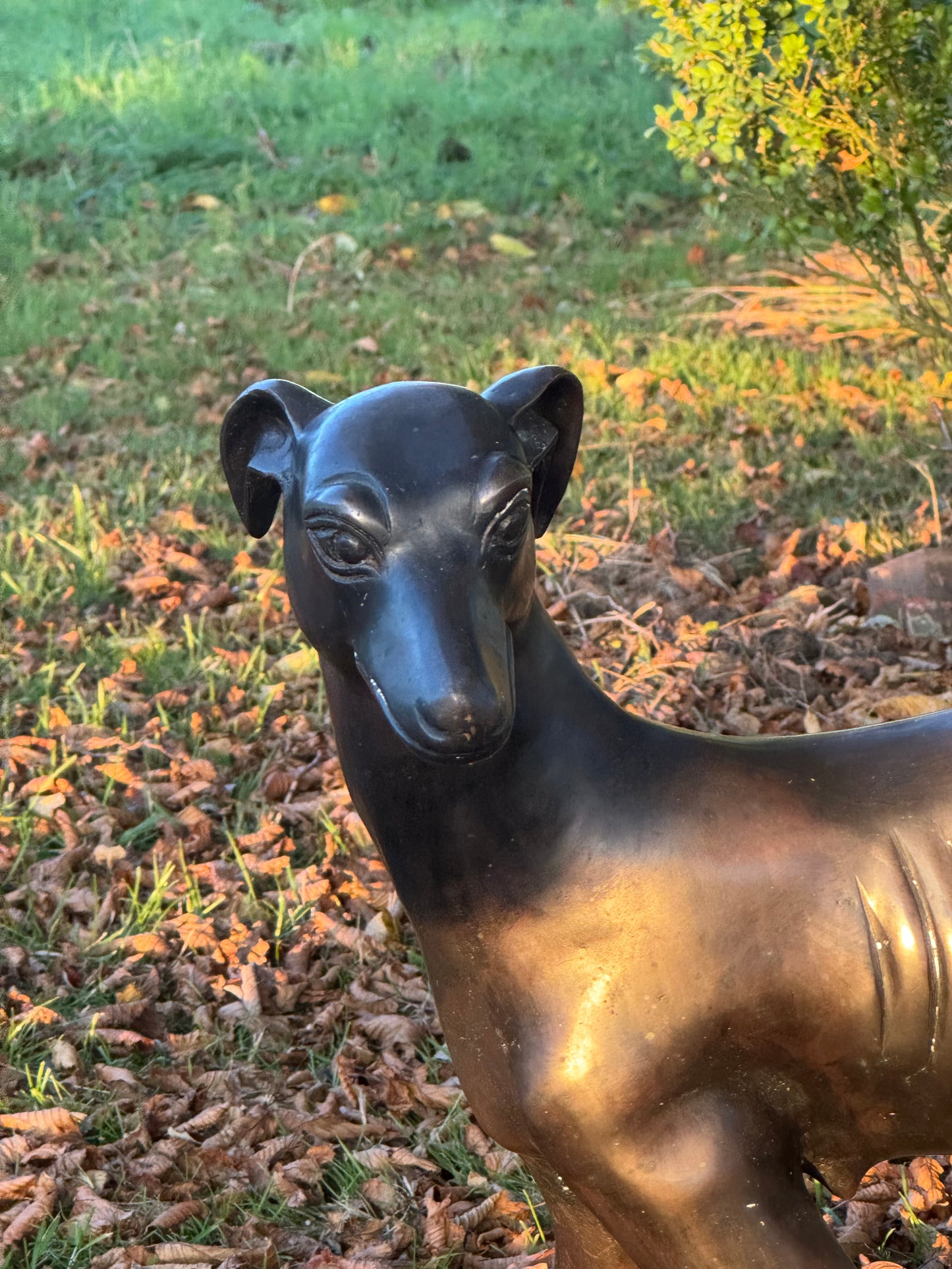Mid Century Bronze Italian Greyhounds