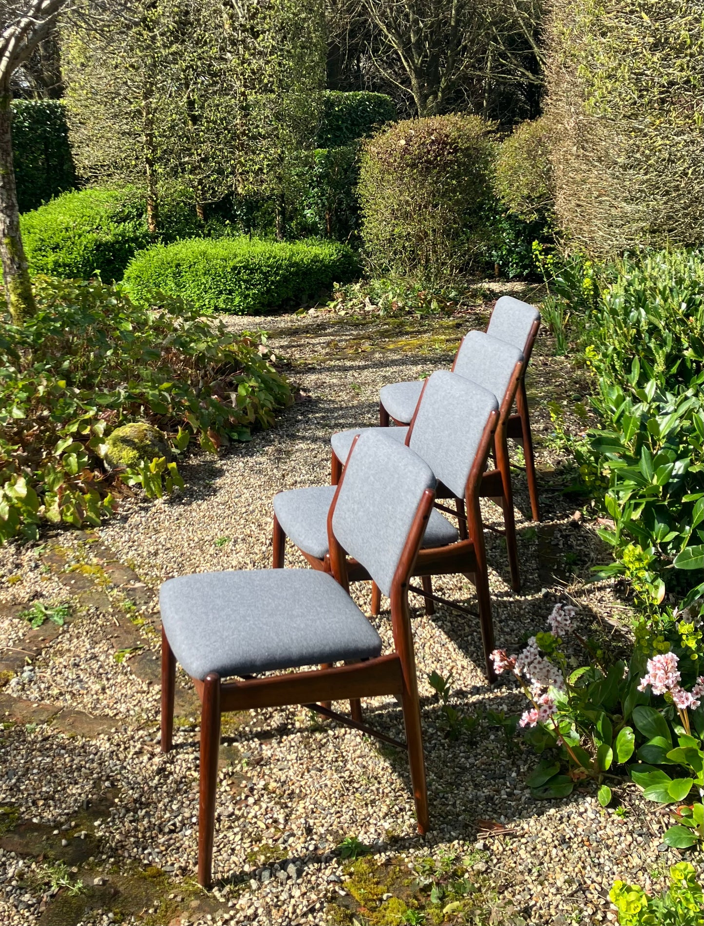 Vintage Mid Century Rosewood Dining Chairs from the 1960s - Pending A10 certificate