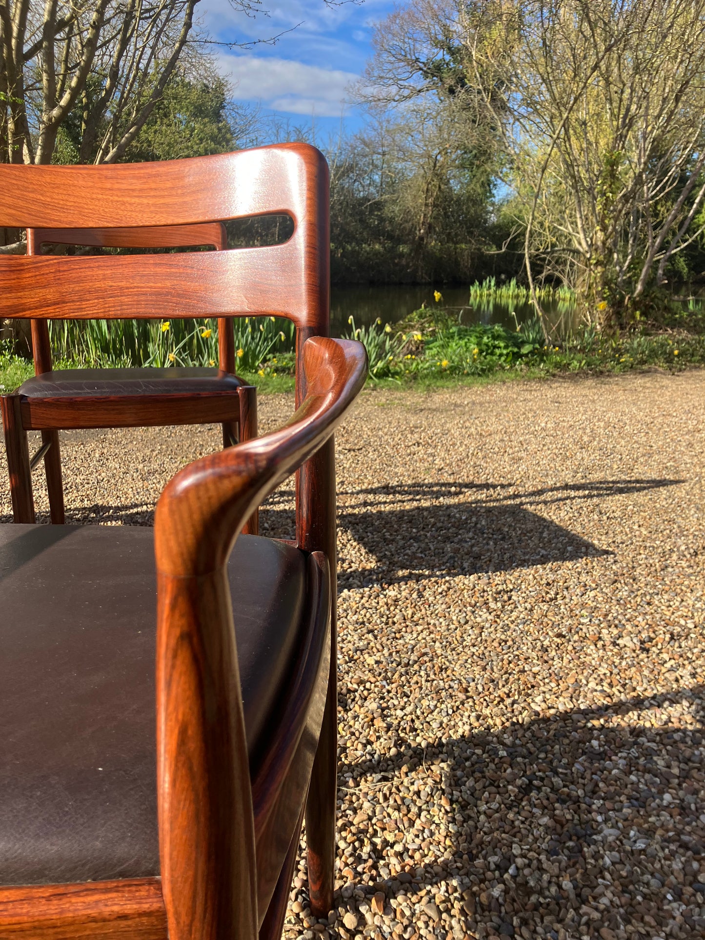 Mid Century Modern 6 Model Dining Chairs in Mahogany by H.W. Klein, 1960s