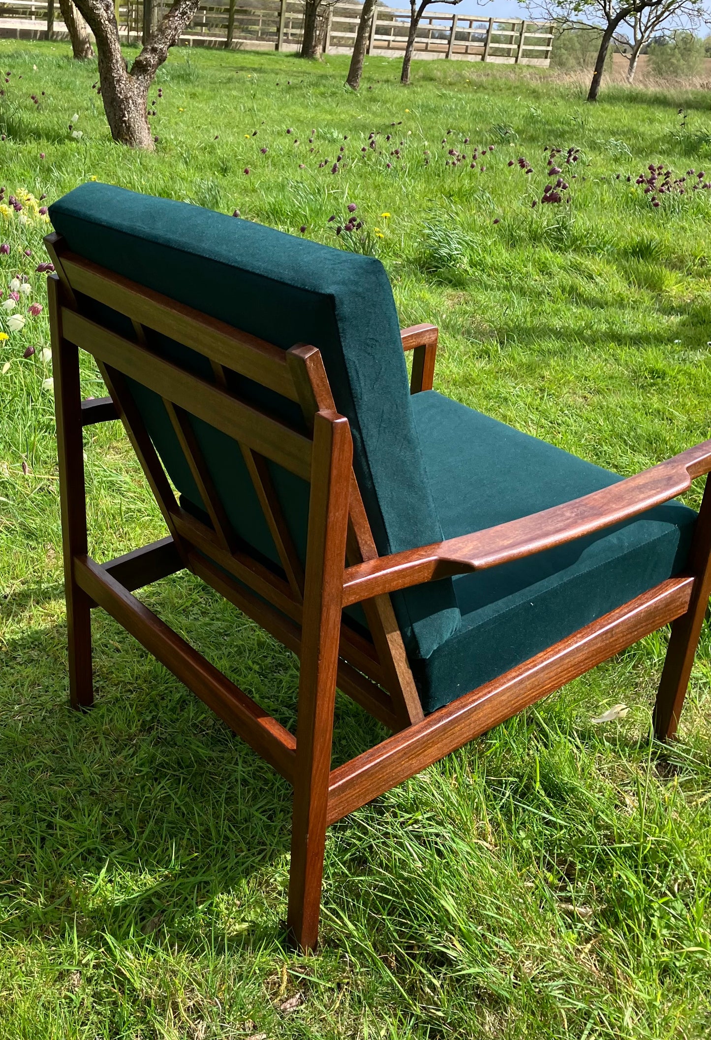 ***For Amanda*** Vintage Mid Century Modern Teak Lounge Chairs