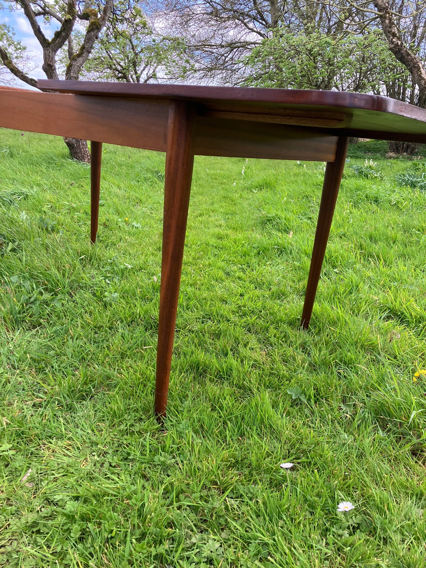 Vintage Mid Century Modern Rosewood dining table by Robert Hamilton for Archie Shine 1960s - Pending A10 certificate