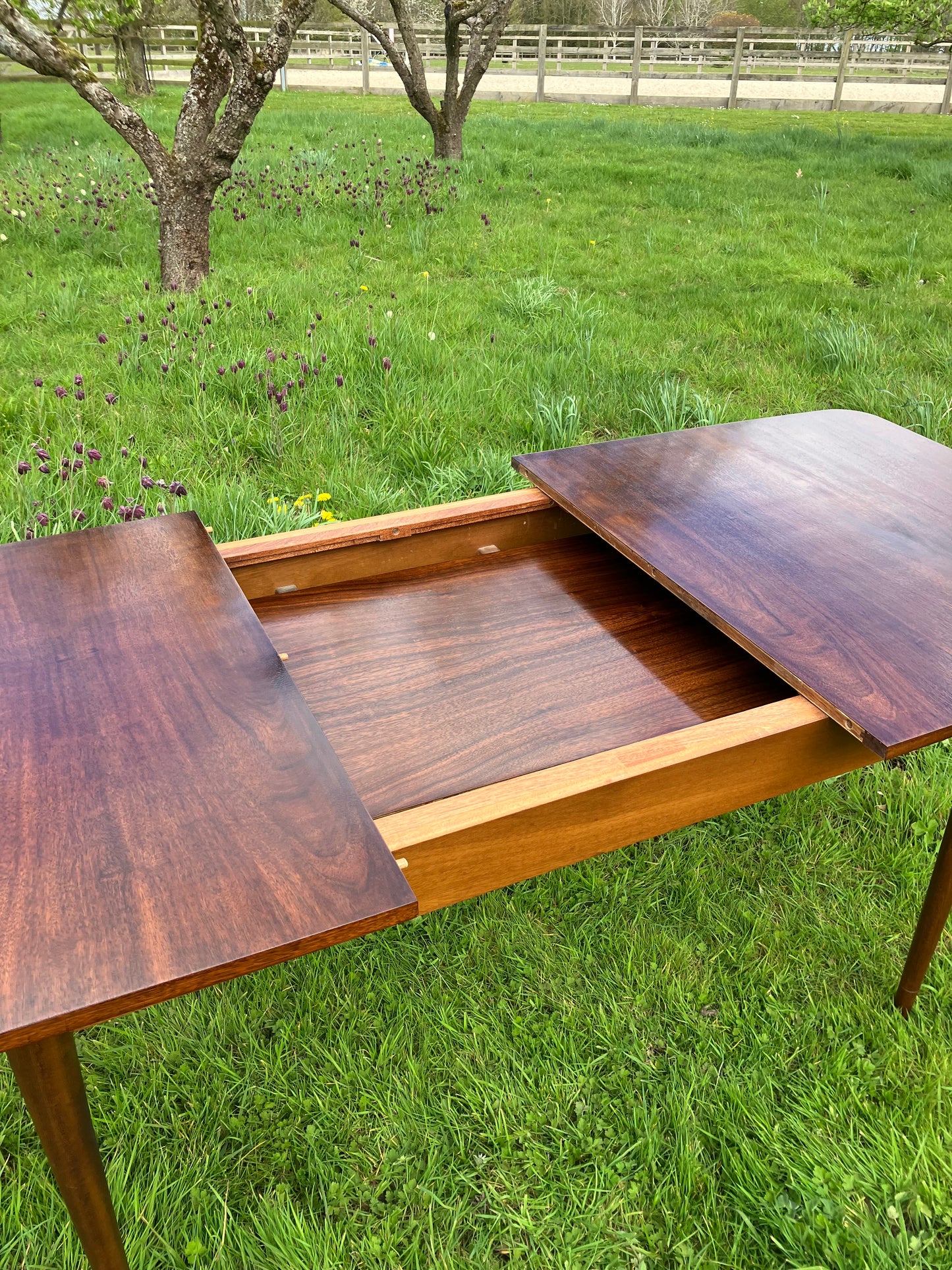 Vintage Mid Century Modern Rosewood dining table by Robert Hamilton for Archie Shine 1960s - Pending A10 certificate