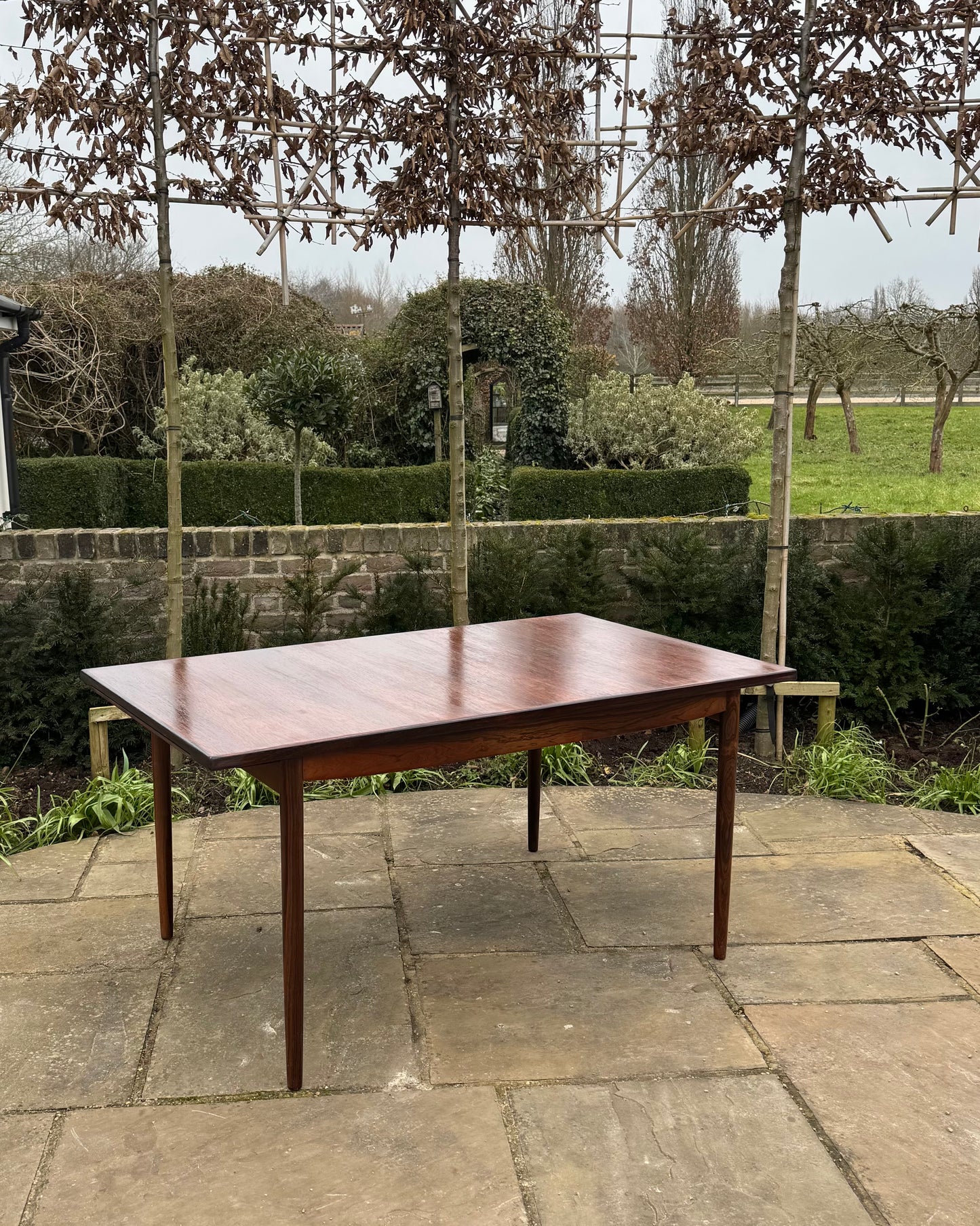 Mid Century Modern Rosewood Large Dining Table Seats 8- 10