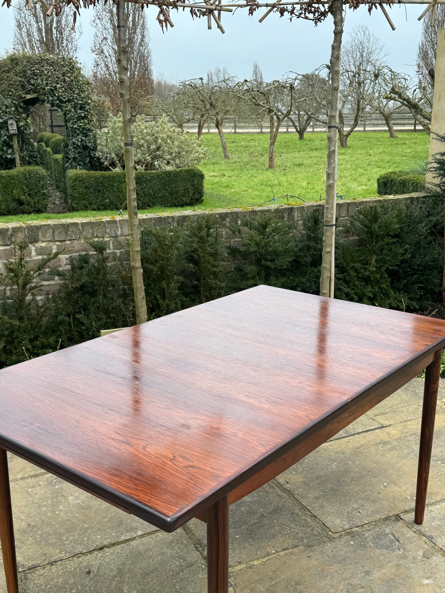 Mid Century Modern Rosewood Large Dining Table Seats 8- 10