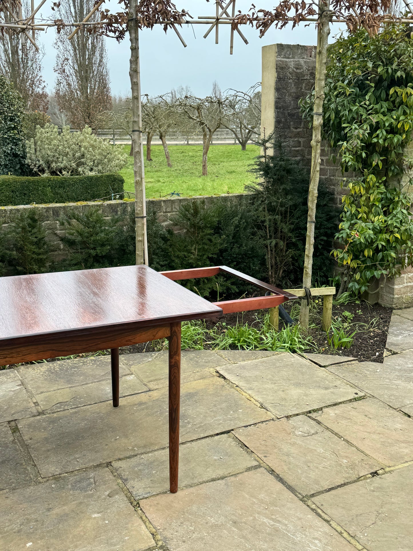Mid Century Modern Rosewood Large Dining Table Seats 8- 10