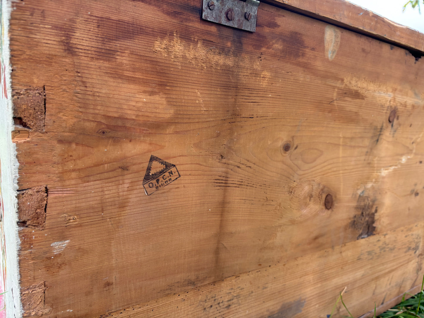 Antique Hand-Painted Marriage Chest / Trunk