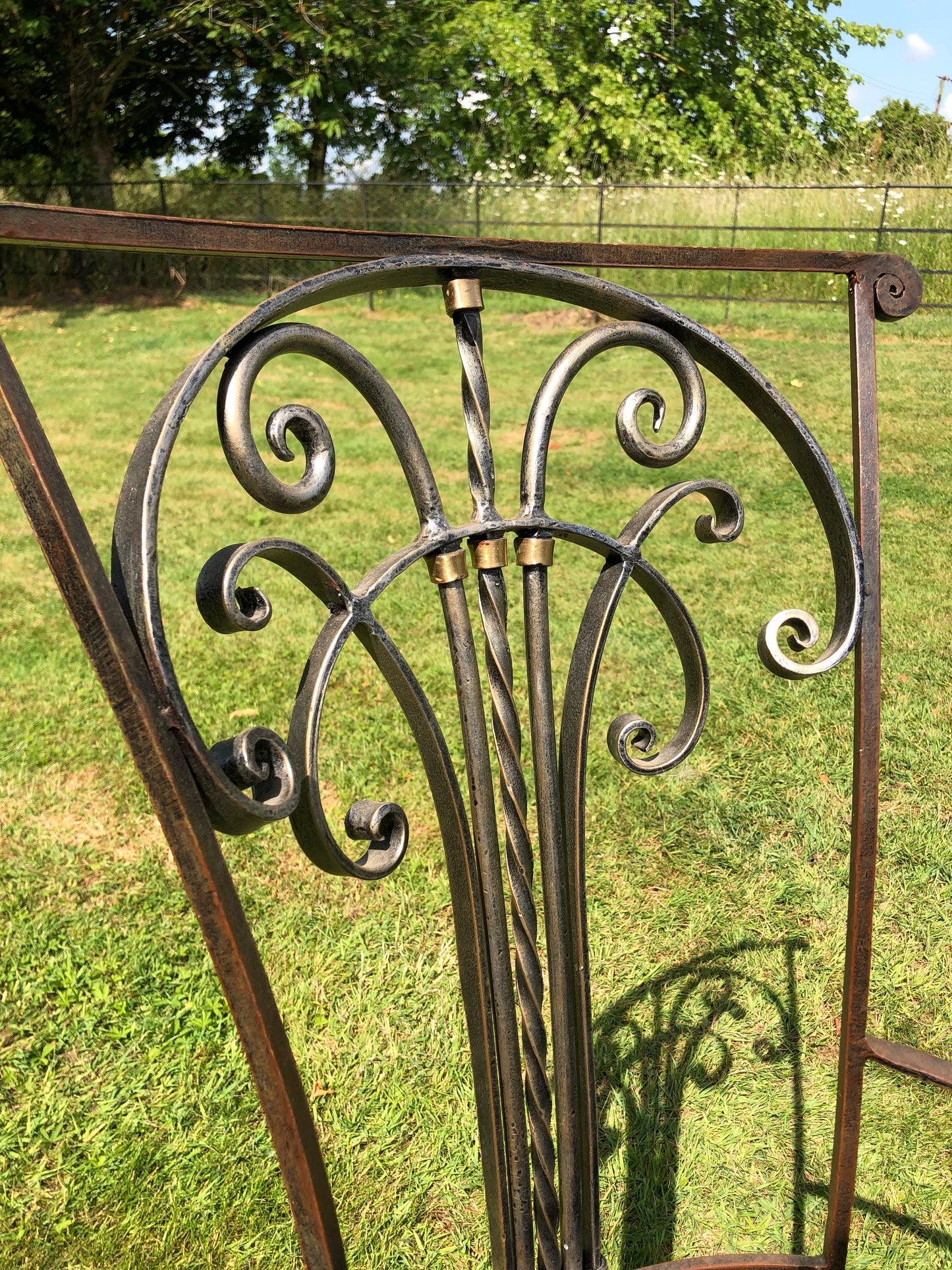 For Eva ******Mid Century Modern Hollywood Regency Wrought Iron  Chairs x 6