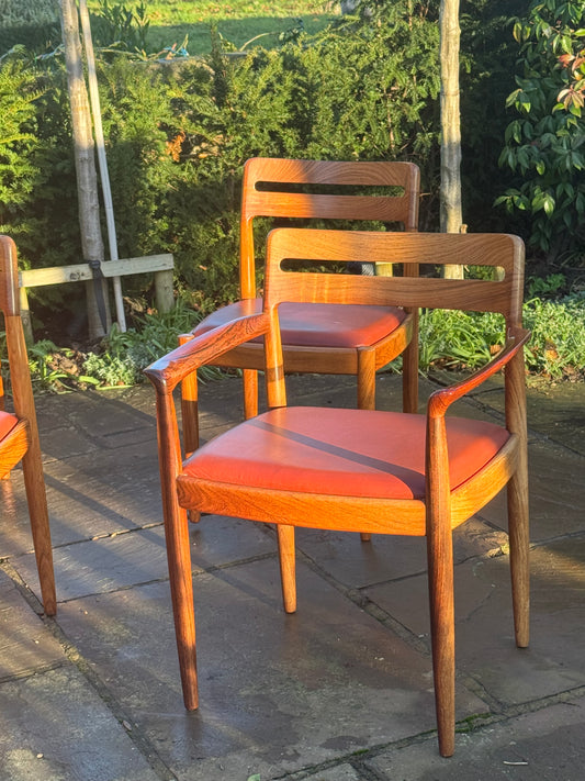 Eight Rosewood Dining Chairs by H W Klein For Bramin Danish 1960