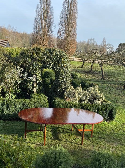 Mid Century Rosewood Extra Large Dining Table By Robert Heritage For Archie Shine 1970; seats 10