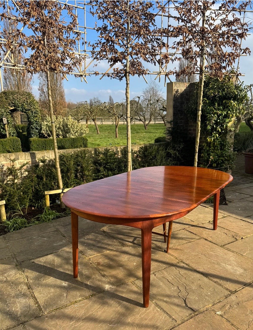 Mid Century Danish Teak Extending Dining Table Model 62 Table by Henning Kjærnulf For Sorø Stolfabrik
