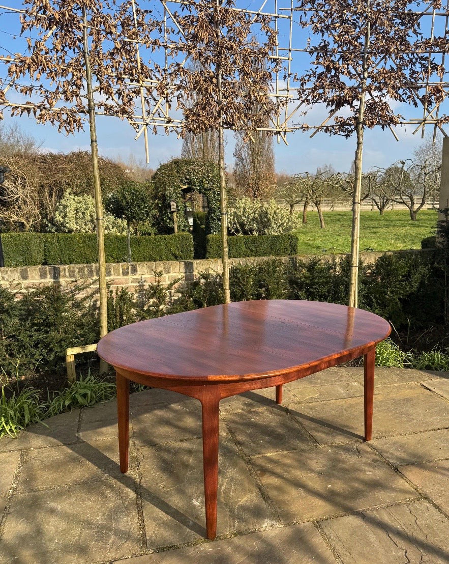 Mid Century Danish Teak Extending Dining Table Model 62 Table by Henning Kjærnulf For Sorø Stolfabrik
