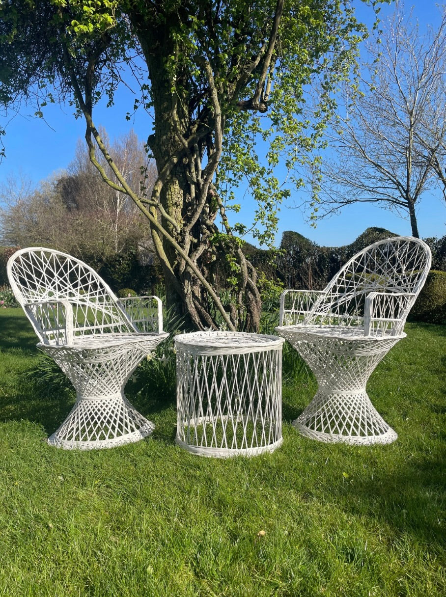 Mid Century Modern Hollywood Regency garden set by Russell Woodard