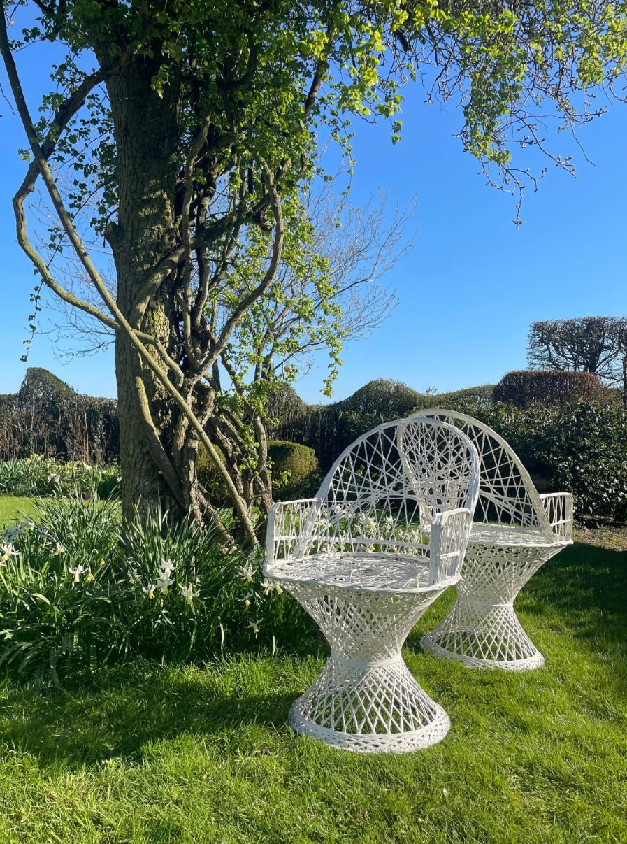 Mid Century Modern Hollywood Regency garden set by Russell Woodard