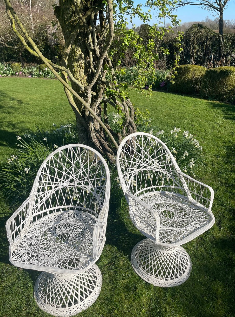 Mid Century Modern Hollywood Regency garden set by Russell Woodard