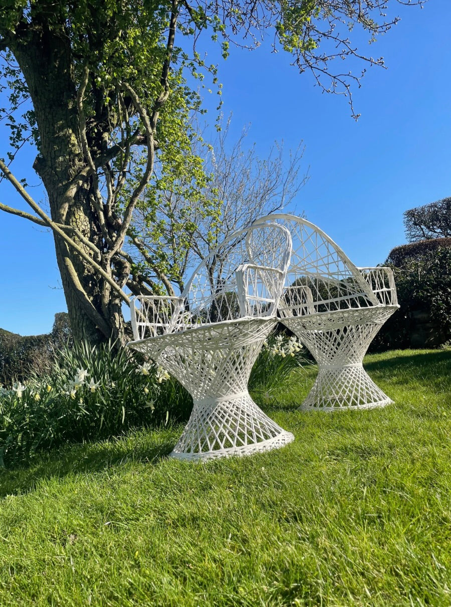 Mid Century Modern Hollywood Regency garden set by Russell Woodard