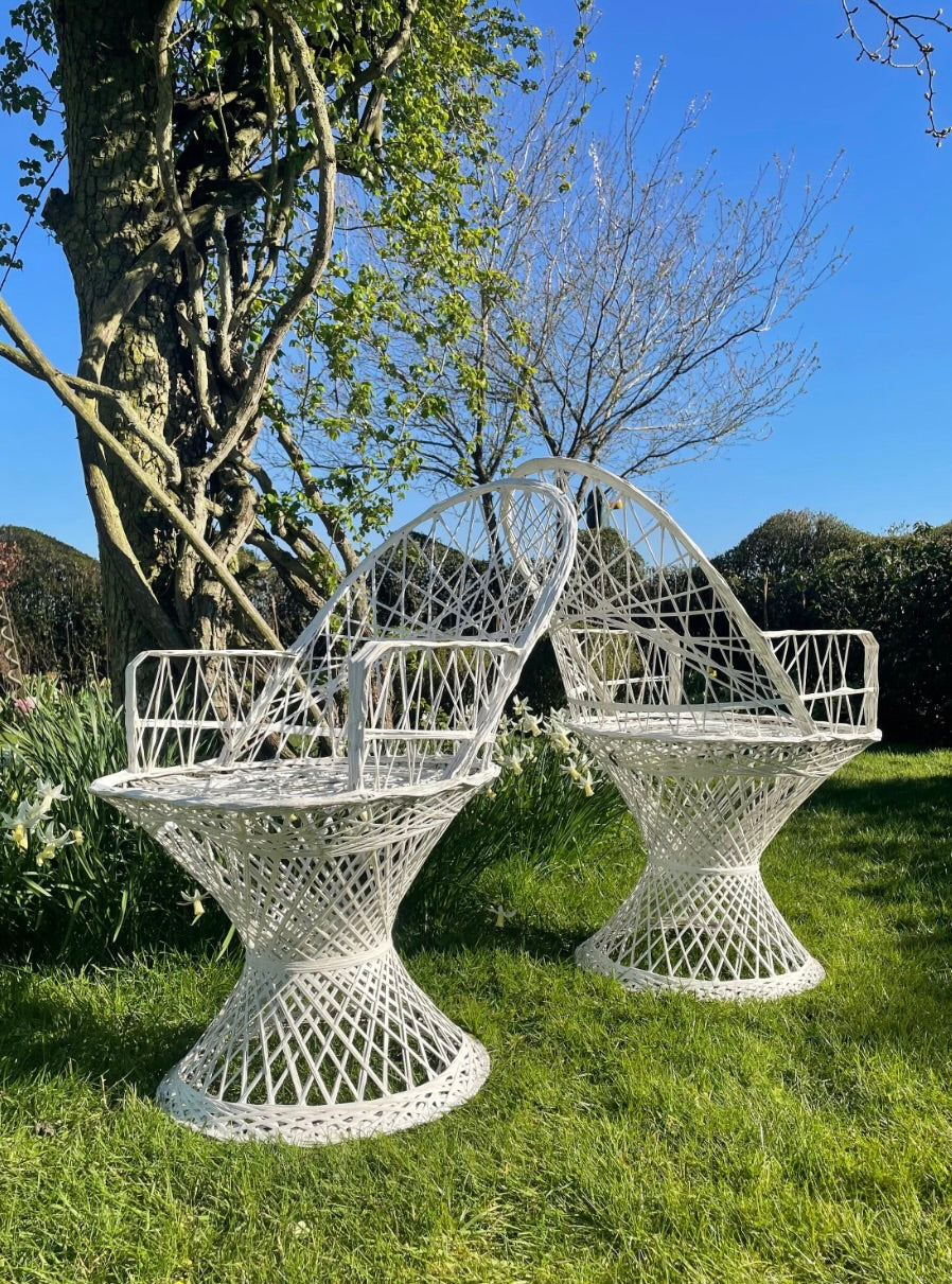 Mid Century Modern Hollywood Regency garden set by Russell Woodard