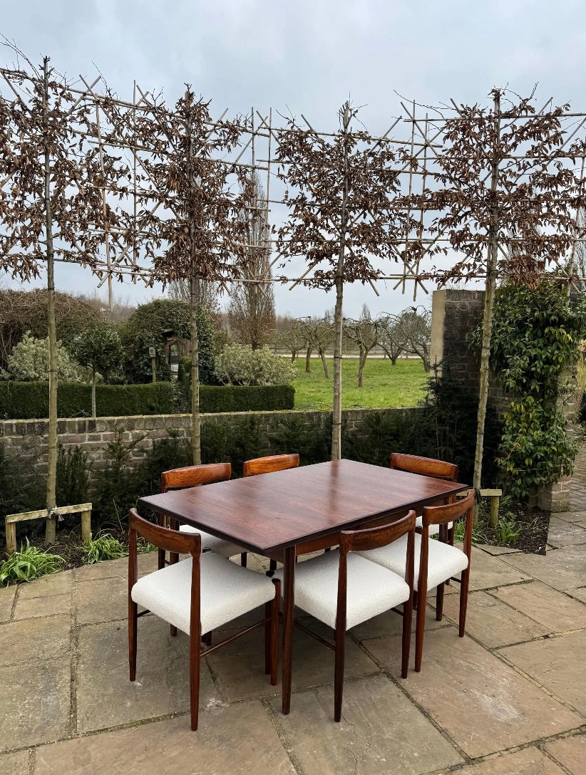 Mid Century Modern Dining Set - Rosewood Dining Table and 10 Danish Dining Chairs by H W Klein for Bramin - Pending A10 certificate