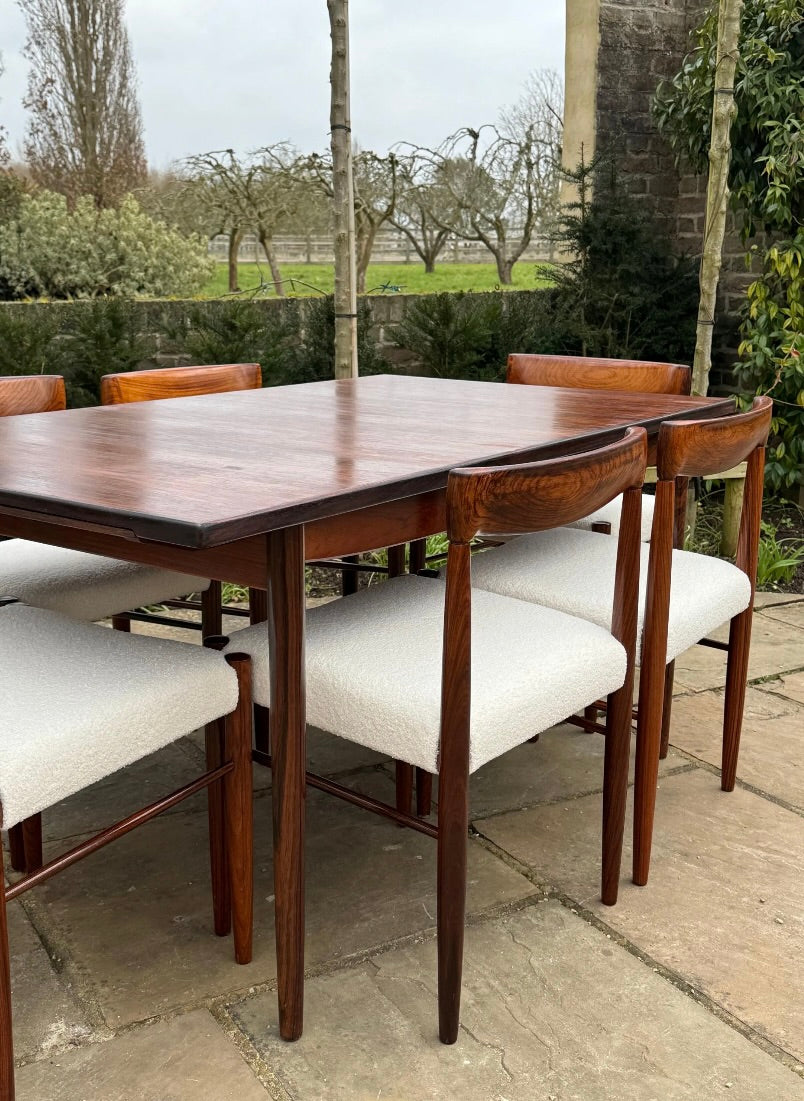 Mid Century Modern Dining Set - Rosewood Dining Table and 10 Danish Dining Chairs by H W Klein for Bramin - Pending A10 certificate