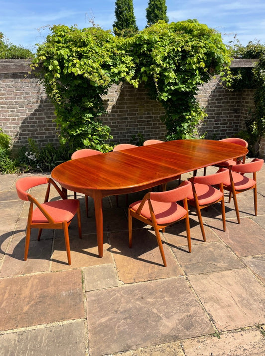 Mid Century Danish Teak Extending Dining Table Model 62 Table by Henning Kjærnulf For Sorø Stolfabrik