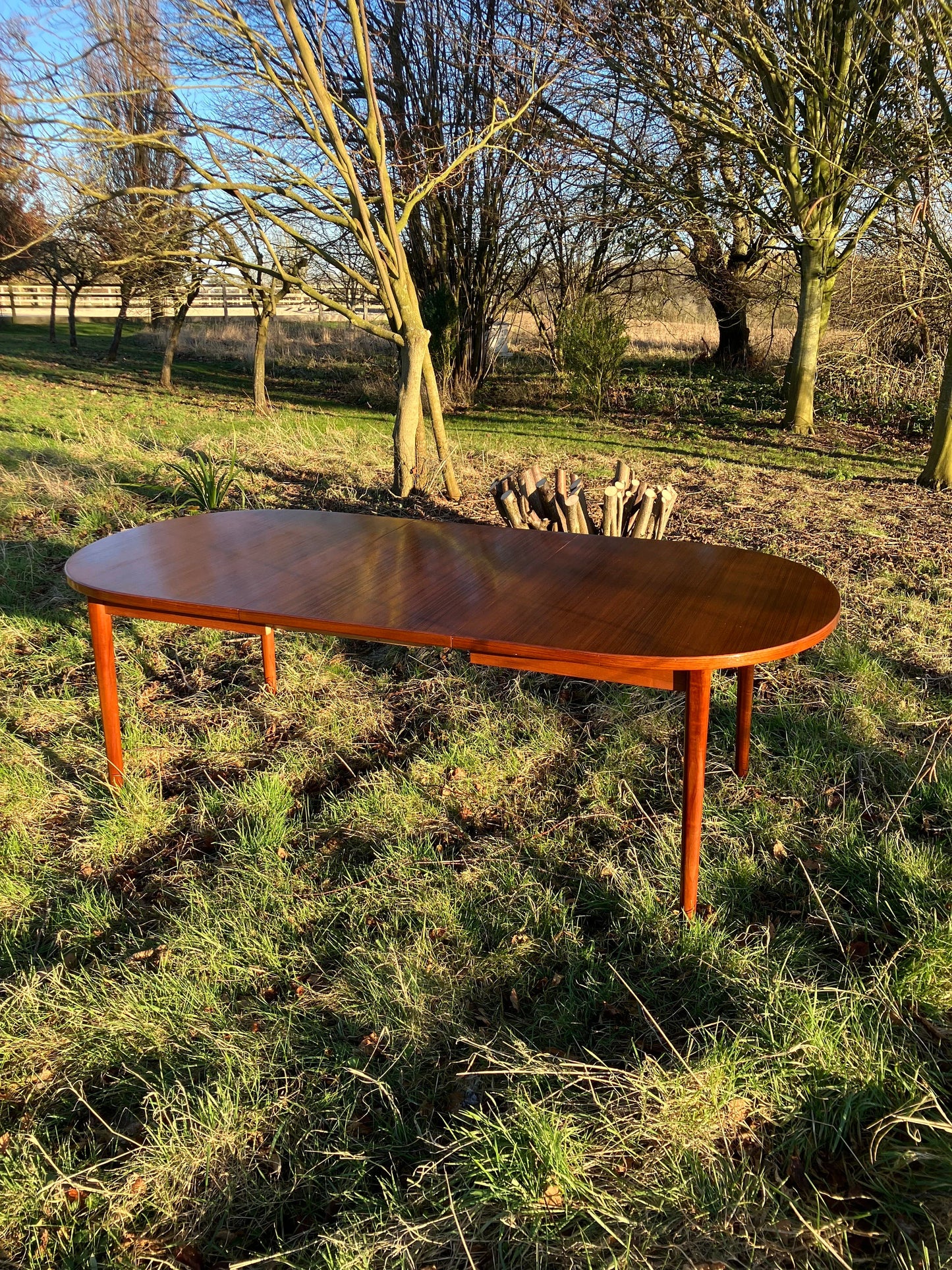 For Jenifer **Price includes bespoke crate and shipping ***Vintage Mid Century Modern Scandinavian Teak Dining Set by Nils Jonsson for Hugo Troeds