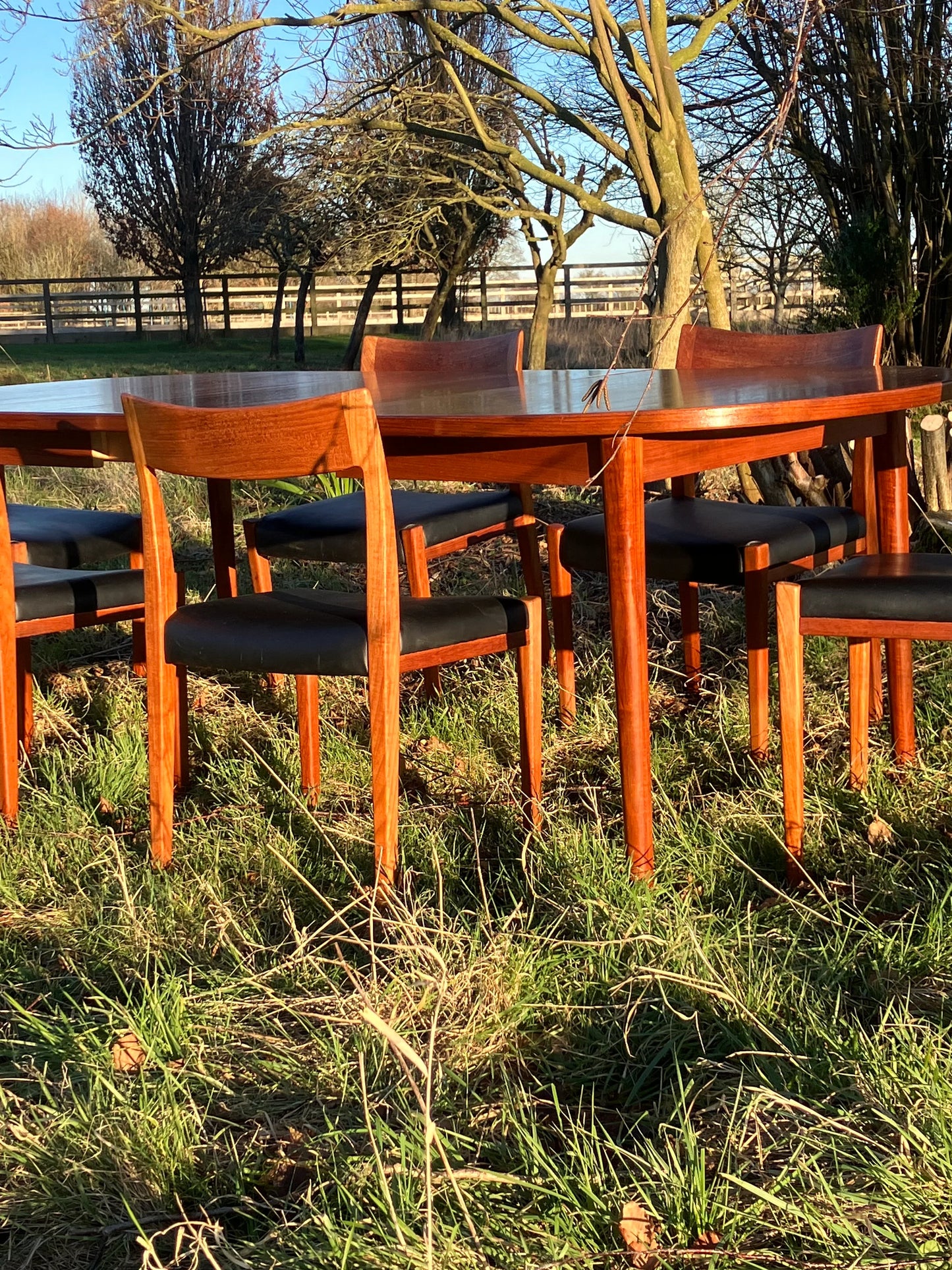 For Jenifer **Price includes bespoke crate and shipping ***Vintage Mid Century Modern Scandinavian Teak Dining Set by Nils Jonsson for Hugo Troeds