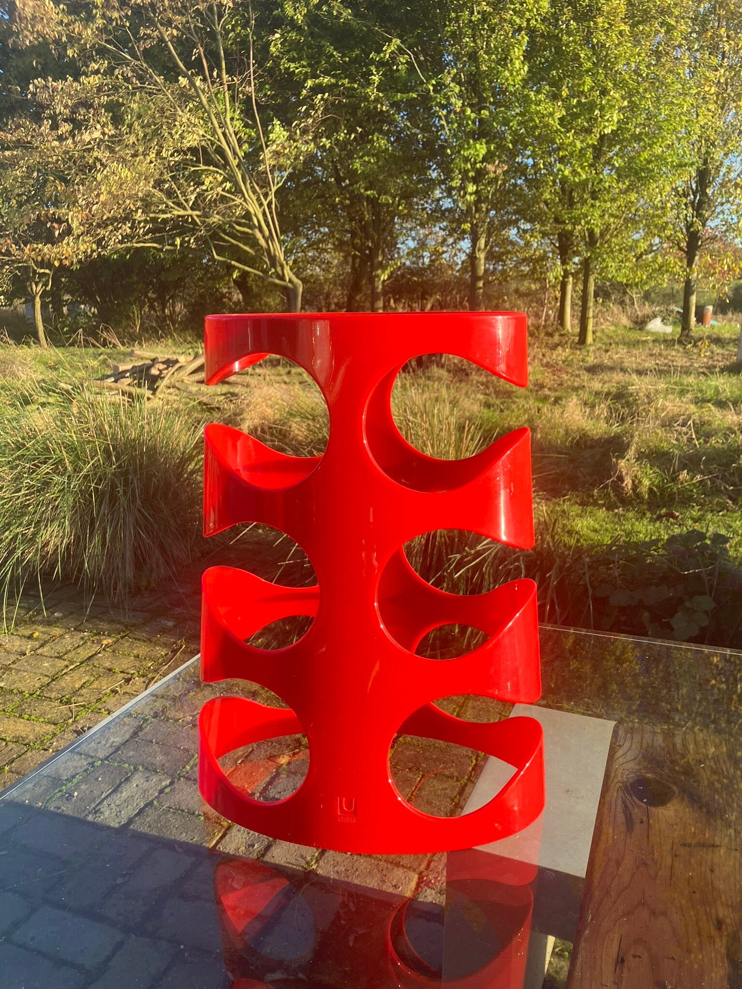 Mid Century Modernist Umbra Red Wine Rack
