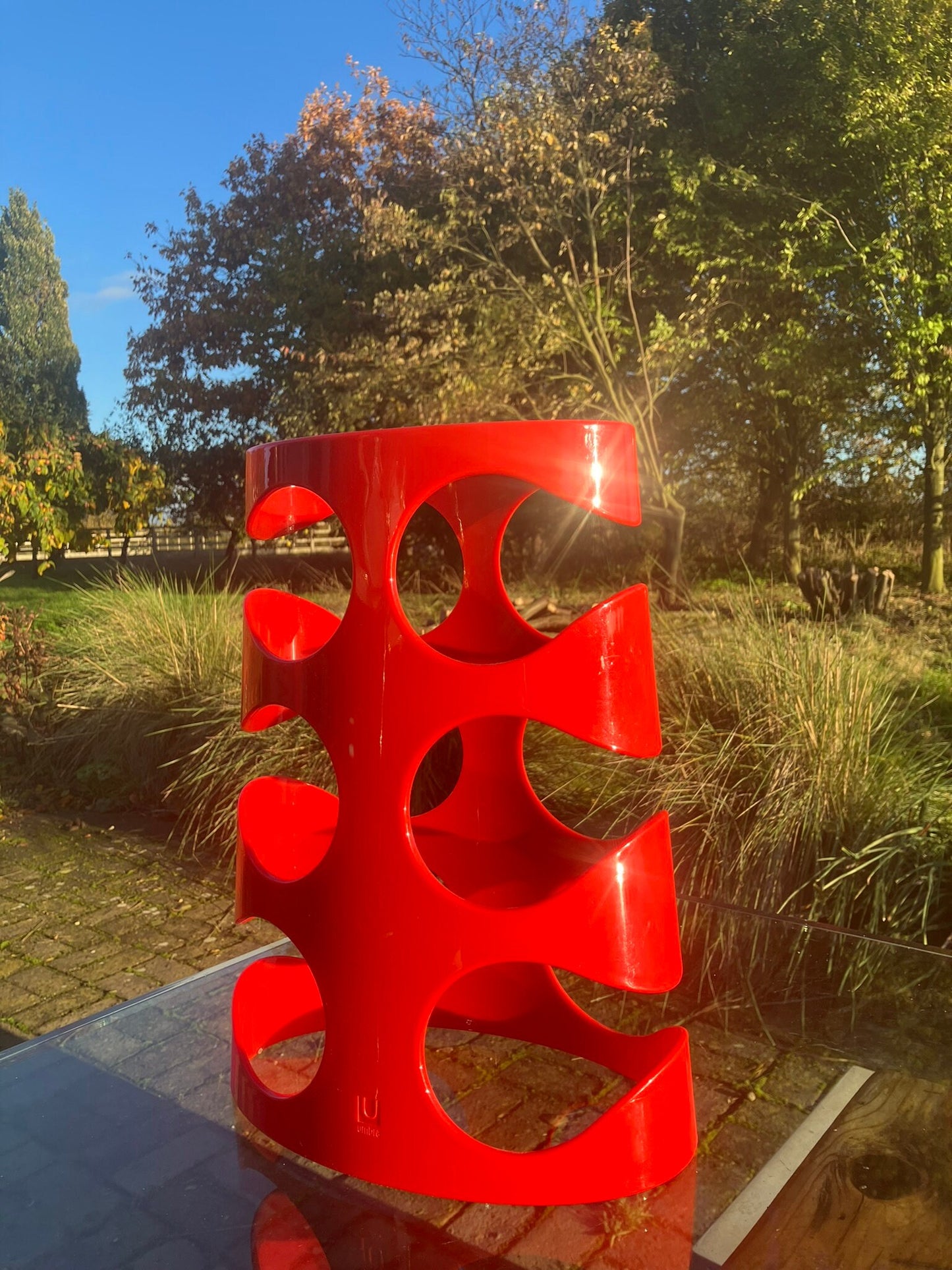 Mid Century Modernist Umbra Red Wine Rack
