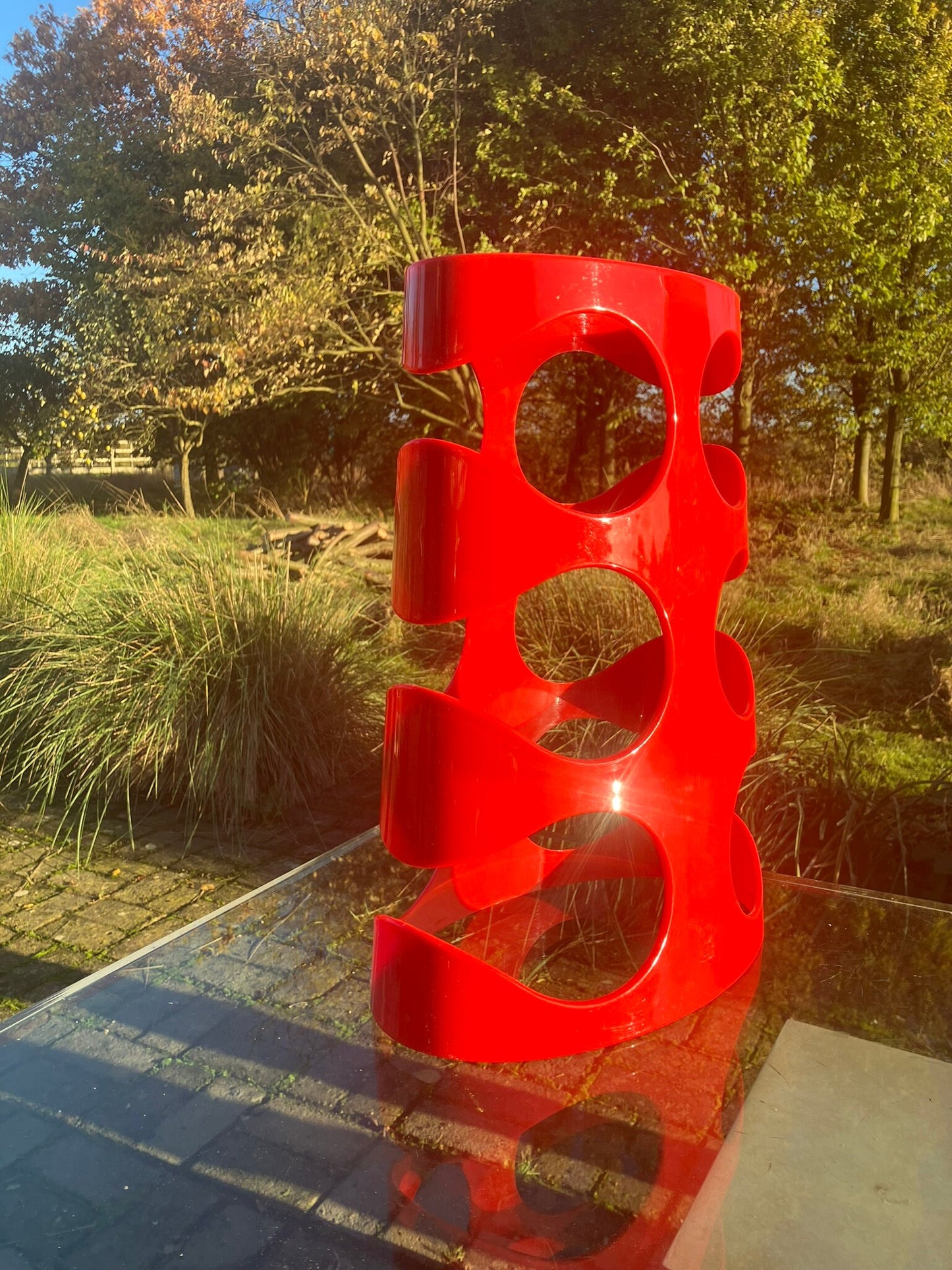 Mid Century Modernist Umbra Red Wine Rack