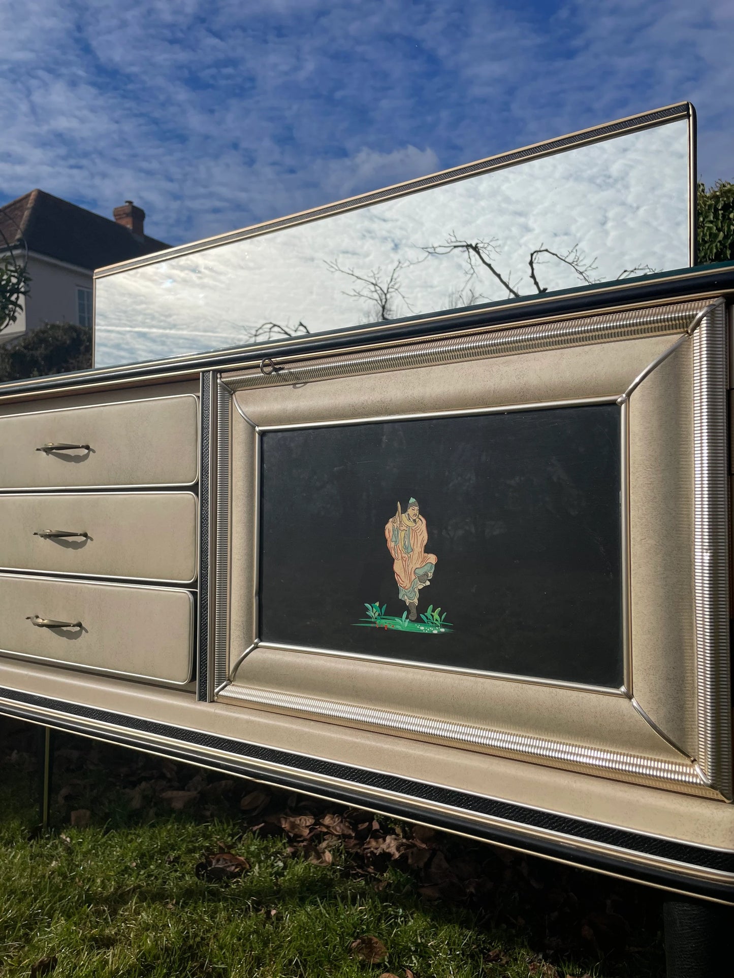 Mid Century Modern Hollywood Regency Chinoiserie Umberto Mascagni Sideboard/Credenza