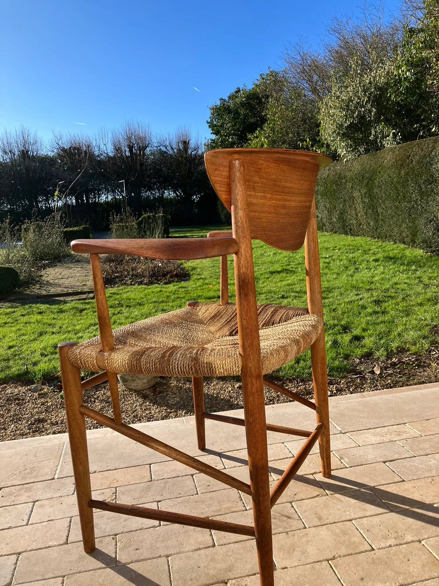 Mid Century Modern Danish Teak Chair Set by Perter Hvidt and Orla Mølgaard Nielsen for Storborg Mobelfabrik
