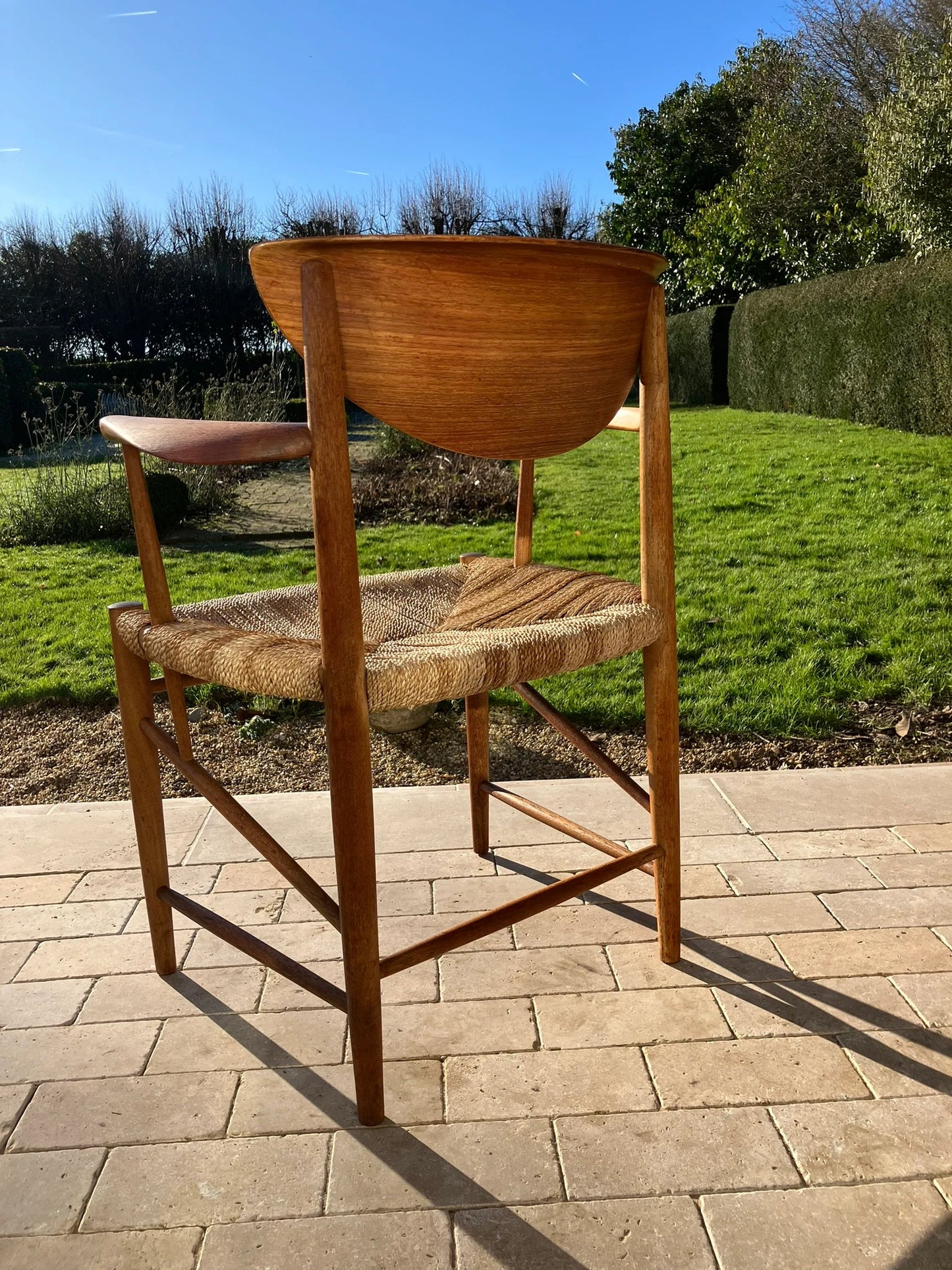Mid Century Modern Danish Teak Chair Set by Perter Hvidt and Orla Mølgaard Nielsen for Storborg Mobelfabrik