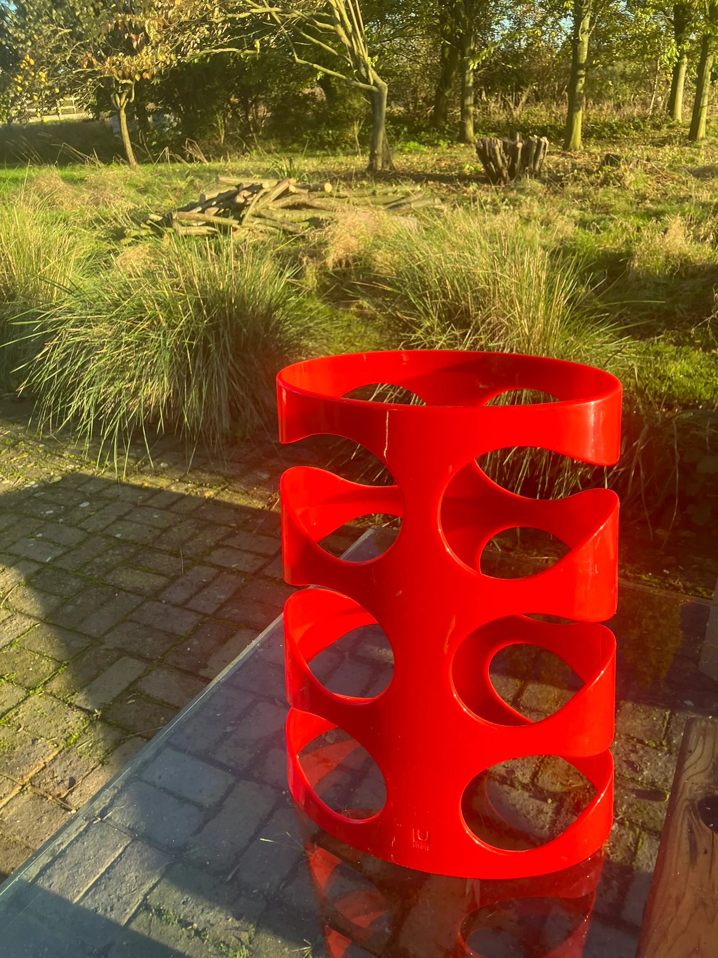 Mid Century Modernist Umbra Red Wine Rack