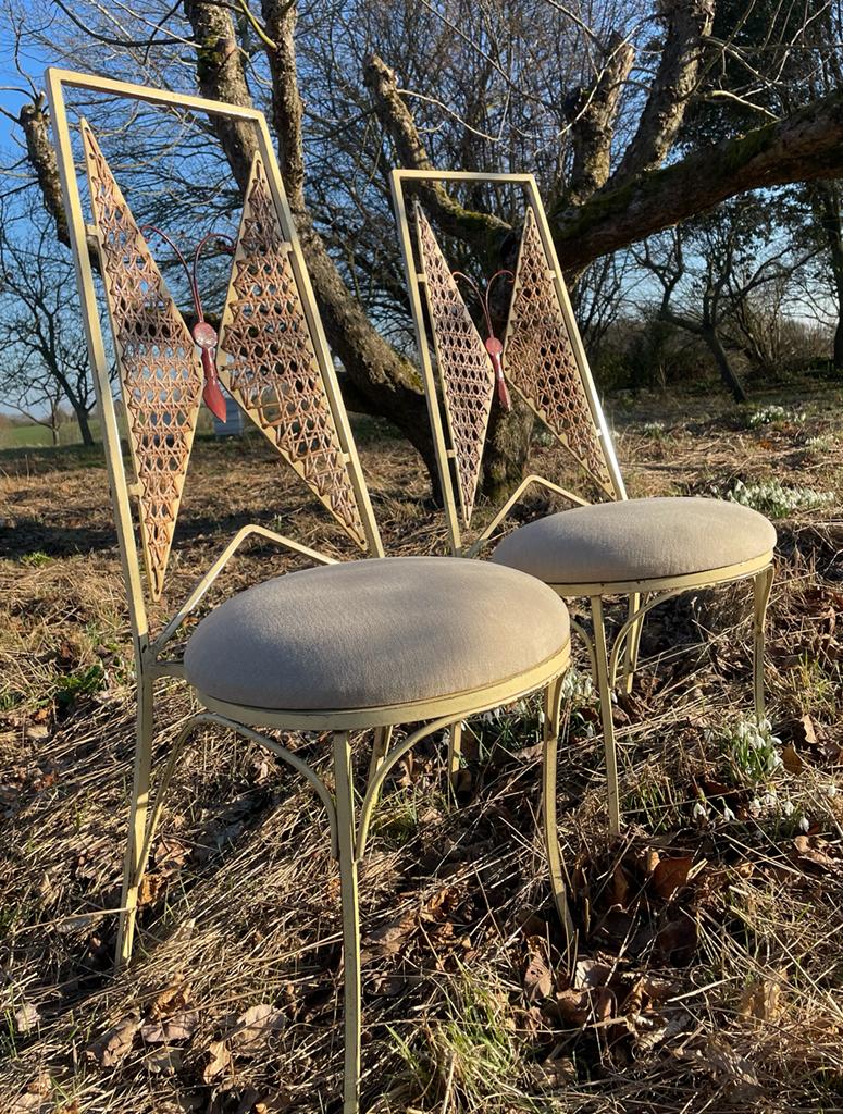 Mid Century Modern Hollywood Regency 1970’s Butterfly Chairs