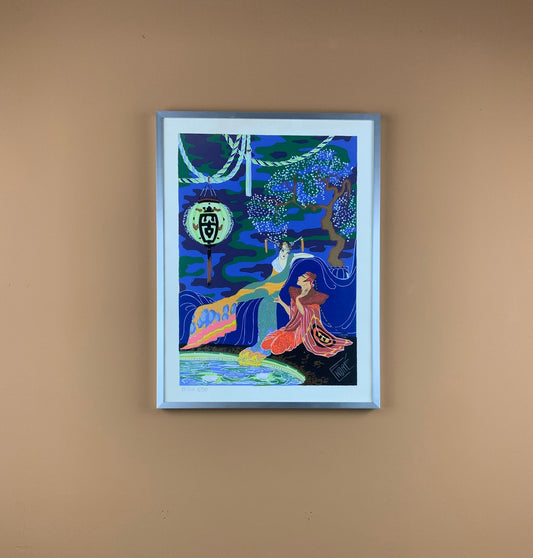 Endré Passano Art Deco style limited edition lithograph Painting 2/2