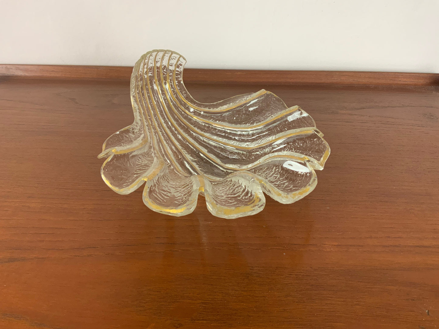 Late 19th Century French Glass Scallop Shell Dish