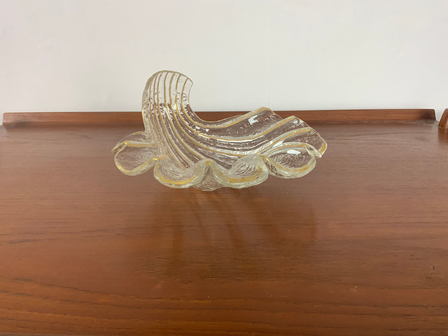 Late 19th Century French Glass Scallop Shell Dish