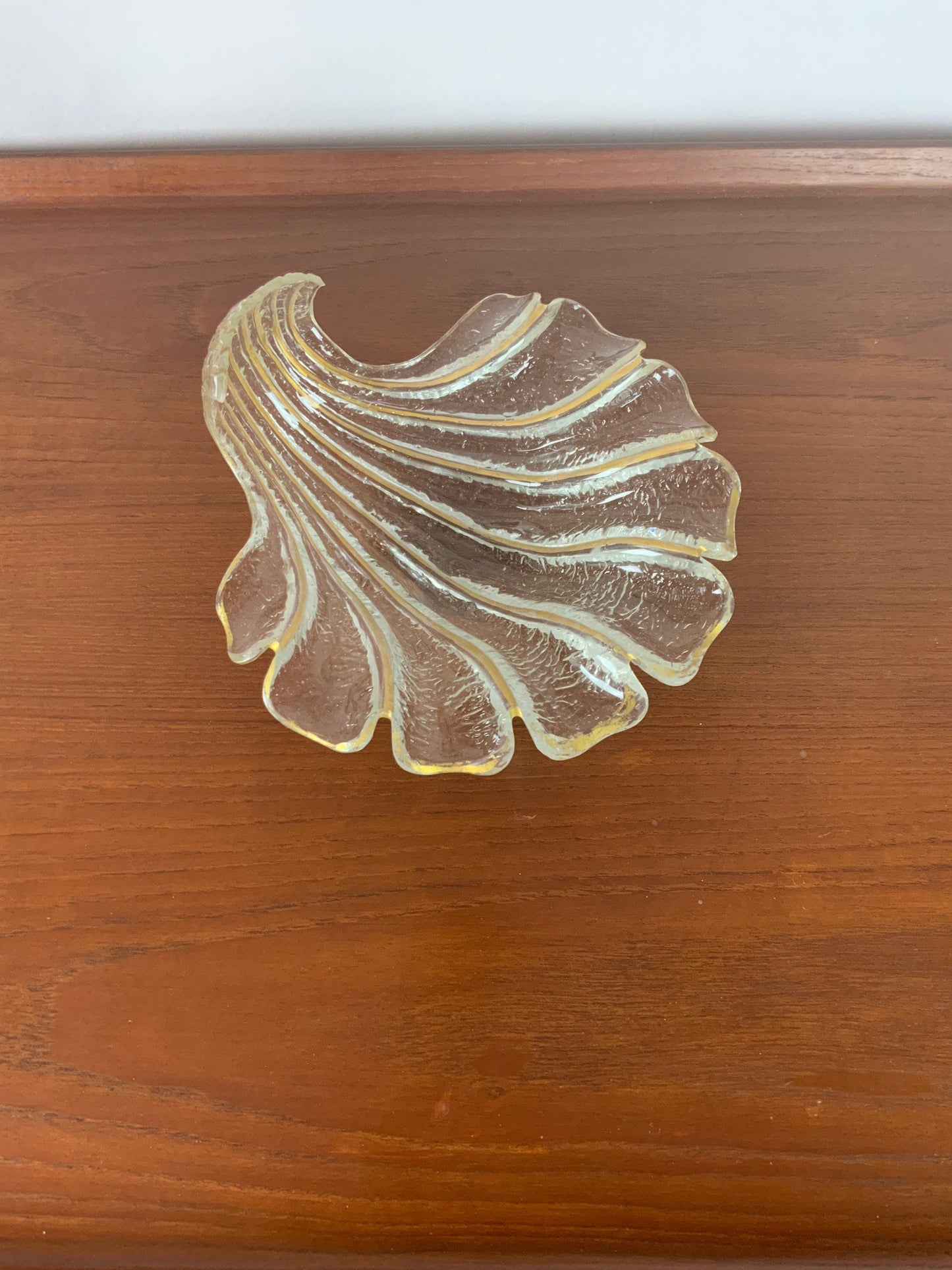 Late 19th Century French Glass Scallop Shell Dish