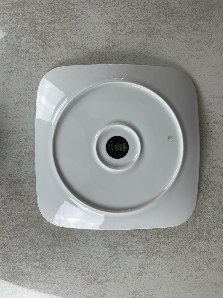 No 2 -  2 xMid Century Modern 1980s Geometric Dedalo Versace Dinner Plates / Service Charger