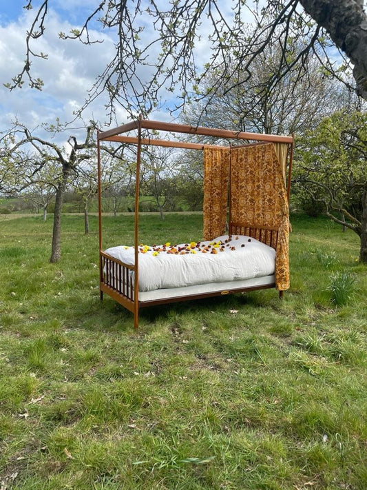 Vintage Four Poster Teak Single Bed by Vono