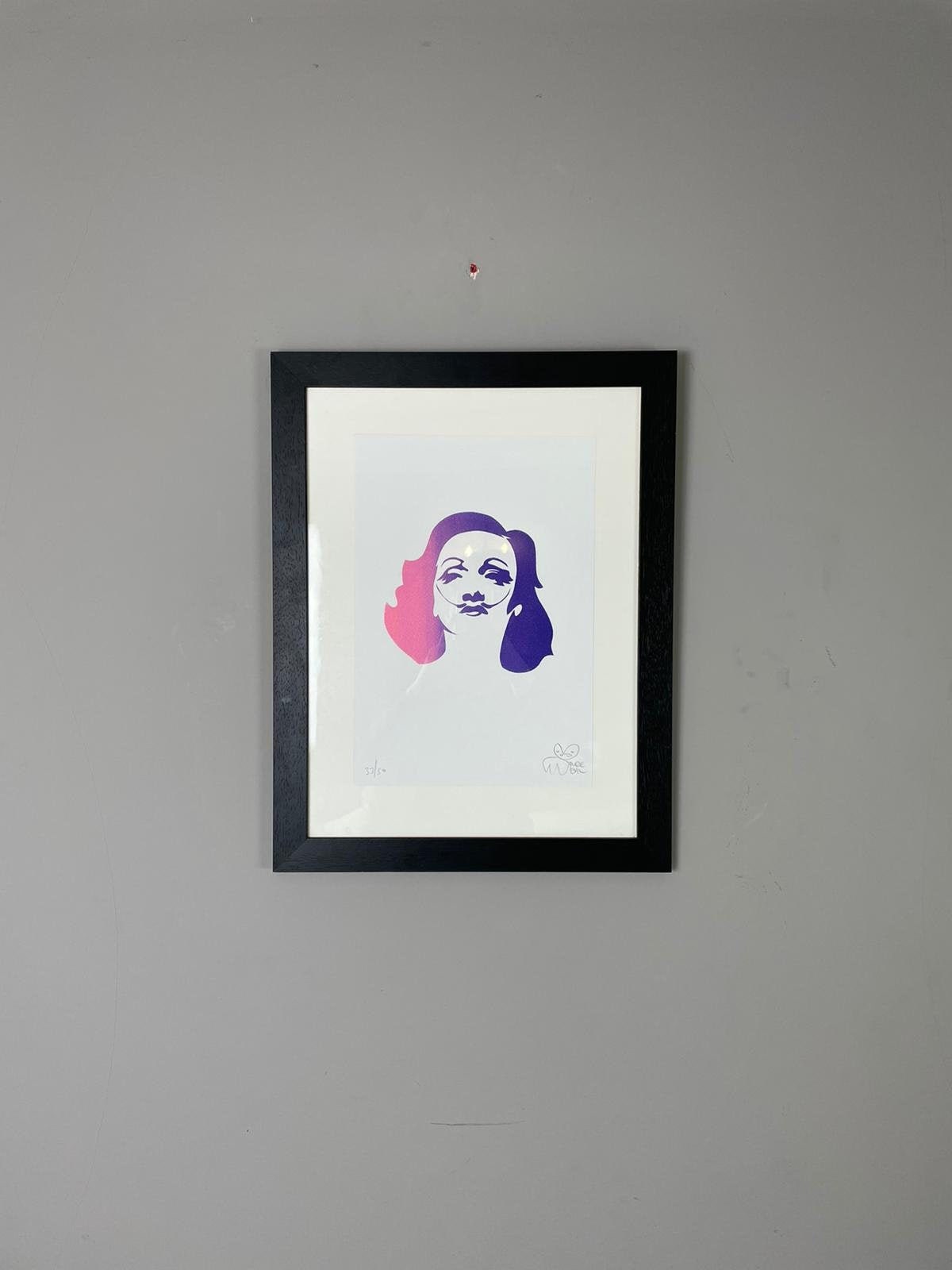 Pure Evil Salvador Dali Pink and Purple Screenprint / Painting / Art / Artwork