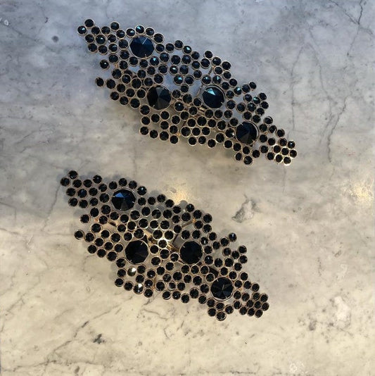 Beautiful Large Black and Gold Beaded Wall Fixtures / Lights